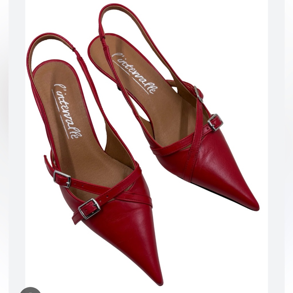 l’Intervalle Montrose Slingback Kitten Heels 39